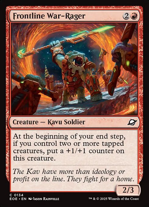 Image of Frontline War-Rager Standard Edition from Edge of Eternities (set EOE)