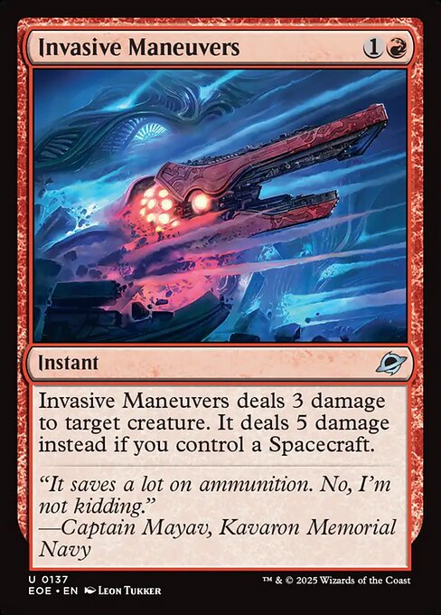 Image of Invasive Maneuvers Foil from Edge of Eternities (set EOE)