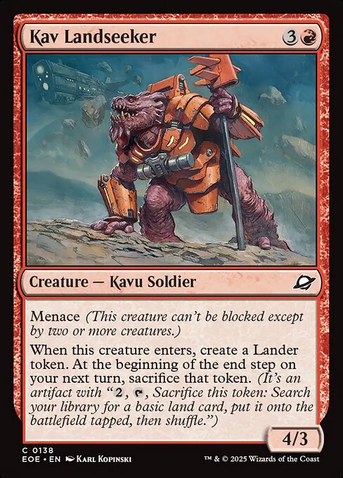 Image of Kav Landseeker Standard Edition from Edge of Eternities (set EOE)