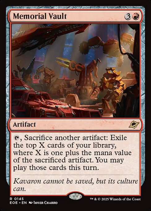Image of Memorial Vault Foil from Edge of Eternities (set EOE)