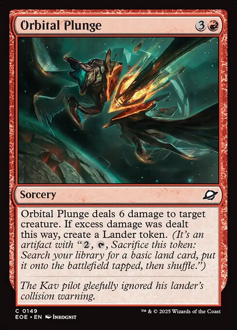 Image of Orbital Plunge Foil from Edge of Eternities (set EOE)