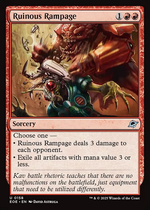 Image of Ruinous Rampage Foil from Edge of Eternities (set EOE)
