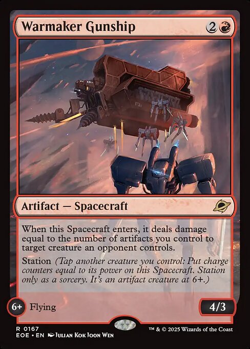 Image of Warmaker Gunship Foil from Edge of Eternities (set EOE)