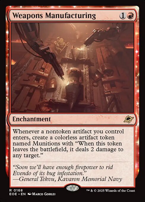 Image of Weapons Manufacturing Foil from Edge of Eternities (set EOE)