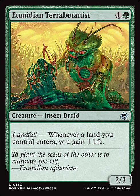 Image of Eumidian Terrabotanist Foil from Edge of Eternities (set EOE)
