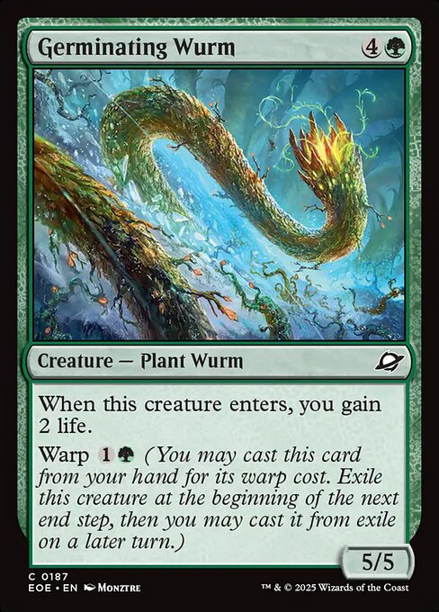 Image of Germinating Wurm Standard Edition from Edge of Eternities (set EOE)