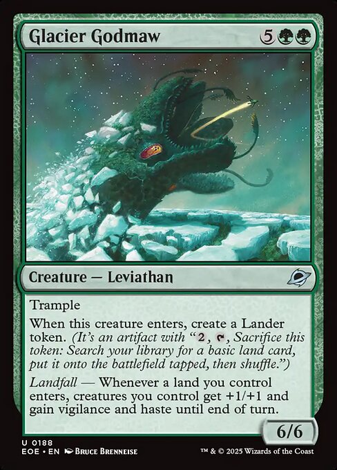 Image of Glacier Godmaw Foil from Edge of Eternities (set EOE)