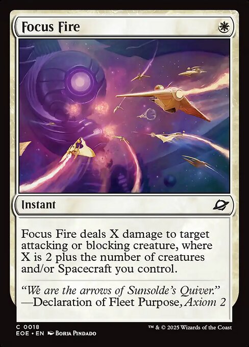 Image of Focus Fire Standard Edition from Edge of Eternities (set EOE)