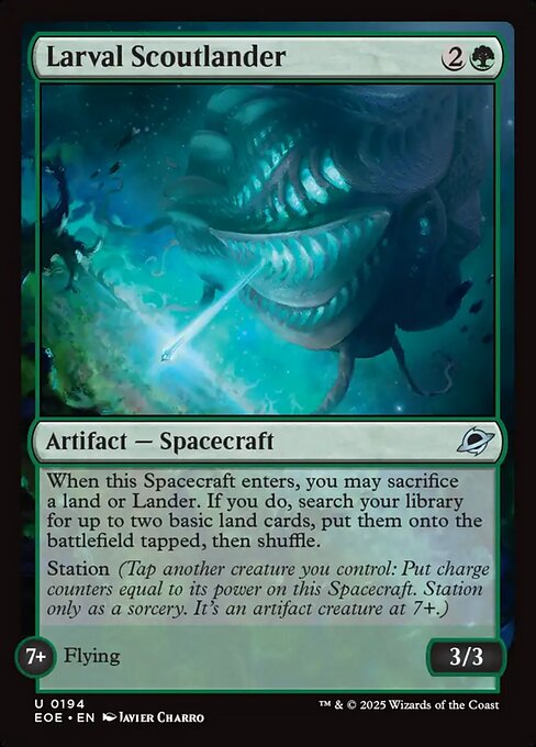 Image of Larval Scoutlander Standard Edition from Edge of Eternities (set EOE)
