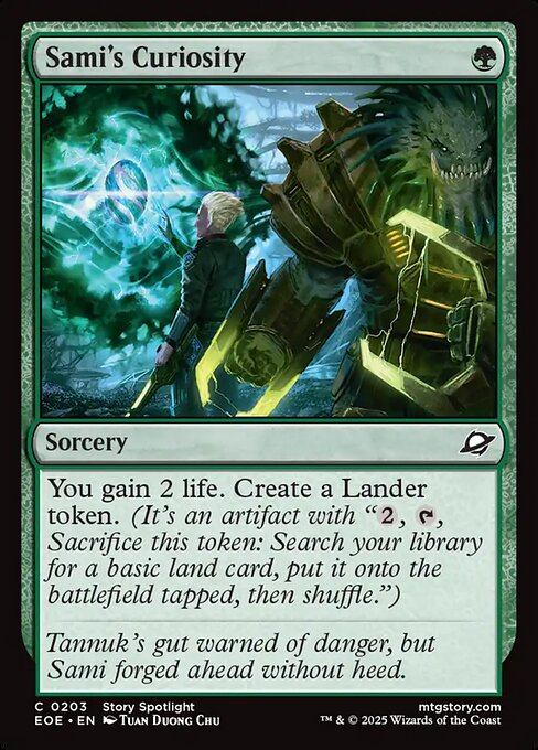 Image of Sami's Curiosity Foil from Edge of Eternities (set EOE)