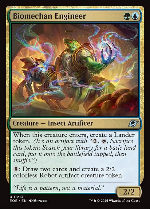 Image of Biomechan Engineer Foil from Edge of Eternities (set EOE)