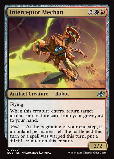 Image of Interceptor Mechan Foil from Edge of Eternities (set EOE)