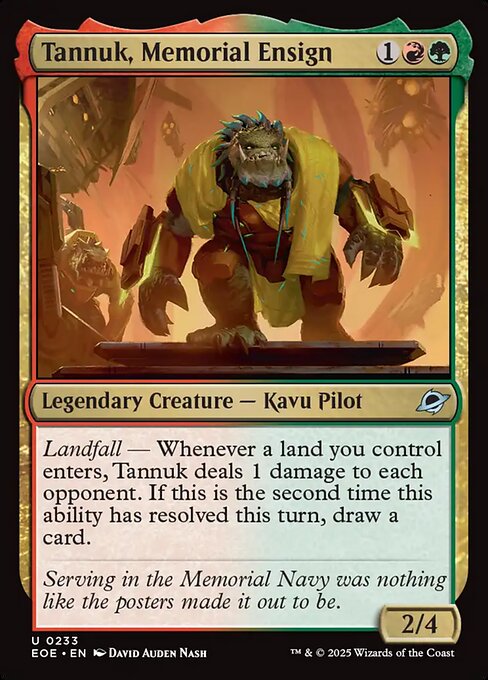 Image of Tannuk, Memorial Ensign Standard Edition from Edge of Eternities (set EOE)