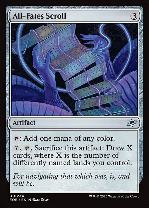 Image of All-Fates Scroll Foil from Edge of Eternities (set EOE)