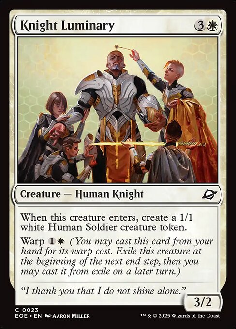 Image of Knight Luminary Foil from Edge of Eternities (set EOE)
