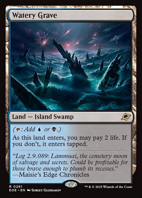 Image of Watery Grave Foil from Edge of Eternities (set EOE)