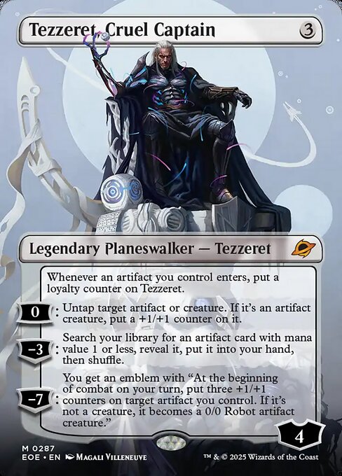 Image of Tezzeret, Cruel Captain Borderless Foil from Edge of Eternities (set EOE)