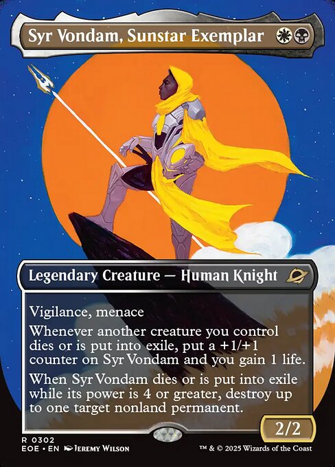 Image of Syr Vondam, Sunstar Exemplar Borderless from Edge of Eternities (set EOE)