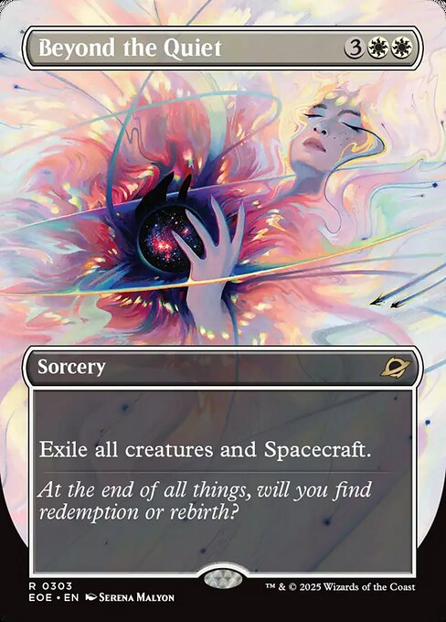 Image of Beyond the Quiet Borderless Foil from Edge of Eternities (set EOE)