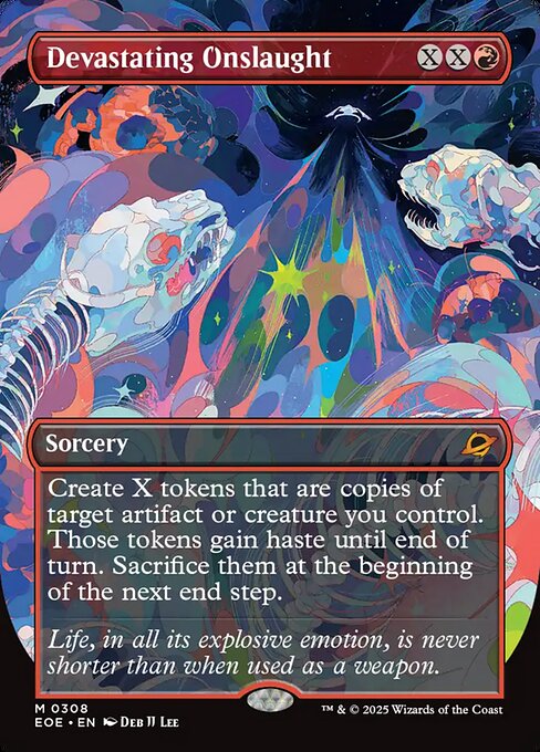 Image of Devastating Onslaught Borderless from Edge of Eternities (set EOE)