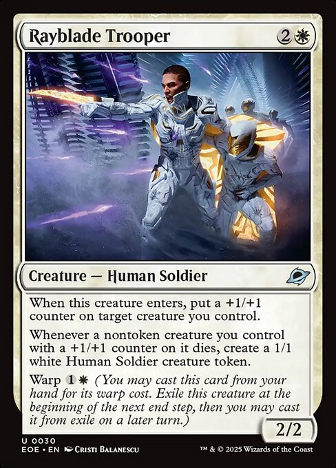 Image of Rayblade Trooper Foil from Edge of Eternities (set EOE)