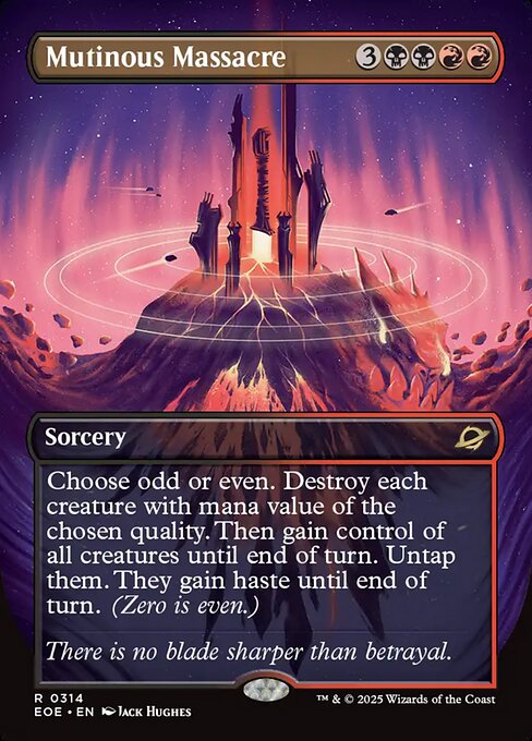 Image of Mutinous Massacre Borderless Foil from Edge of Eternities (set EOE)