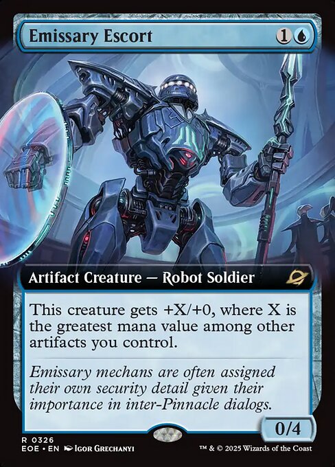 Image of Emissary Escort Extended Art from Edge of Eternities (set EOE)