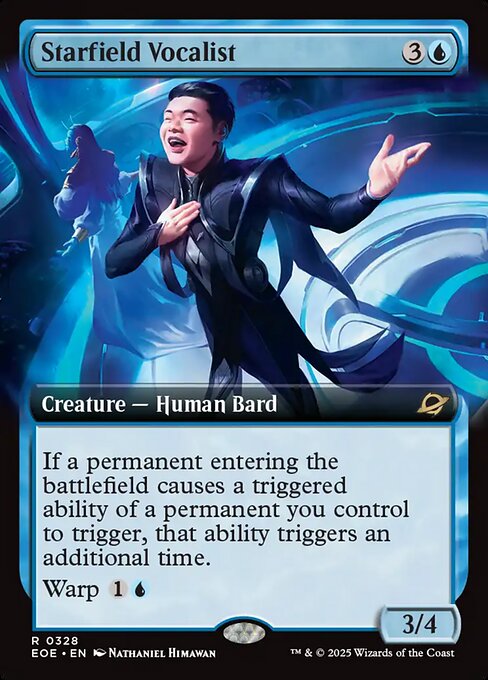 Image of Starfield Vocalist Extended Art from Edge of Eternities (set EOE)