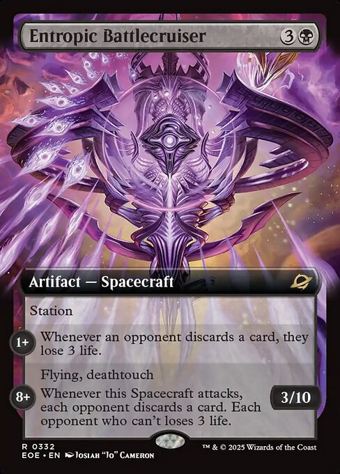 Image of Entropic Battlecruiser Extended Art from Edge of Eternities (set EOE)
