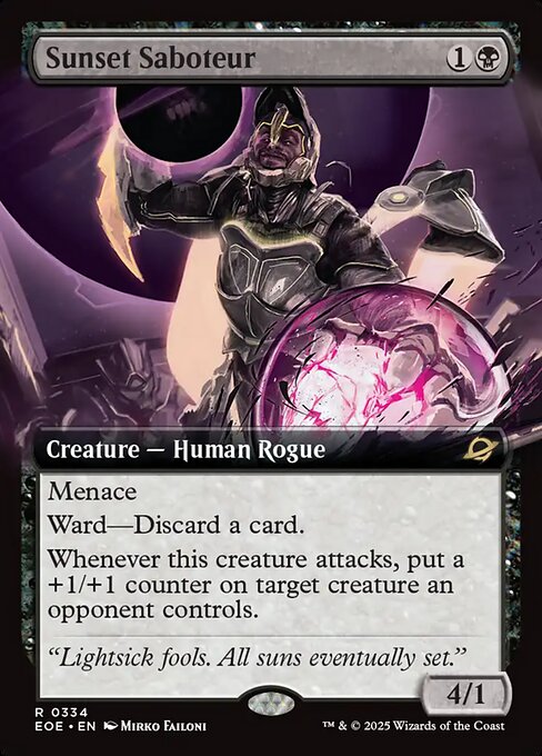 Image of Sunset Saboteur Extended Art from Edge of Eternities (set EOE)