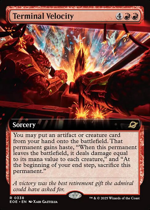 Image of Terminal Velocity Extended Art Foil from Edge of Eternities (set EOE)