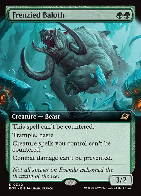 Image of Frenzied Baloth Extended Art Foil from Edge of Eternities (set EOE)