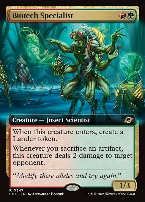 Image of Biotech Specialist Extended Art from Edge of Eternities (set EOE)