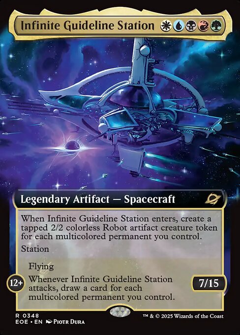Image of Infinite Guideline Station Extended Art from Edge of Eternities (set EOE)
