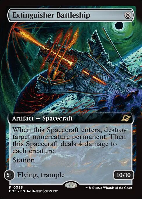 Image of Extinguisher Battleship Extended Art from Edge of Eternities (set EOE)