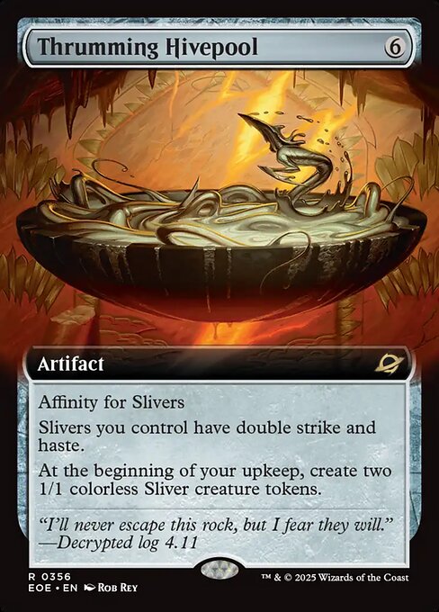Image of Thrumming Hivepool Extended Art from Edge of Eternities (set EOE)