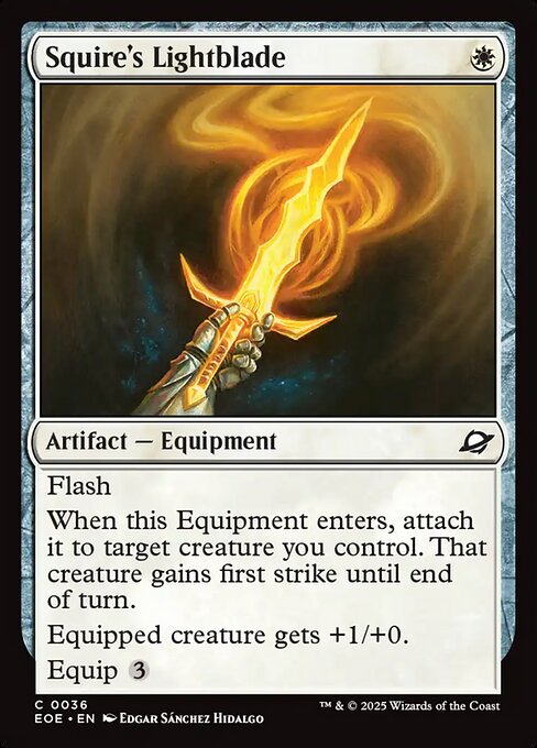 Image of Squire's Lightblade Foil from Edge of Eternities (set EOE)