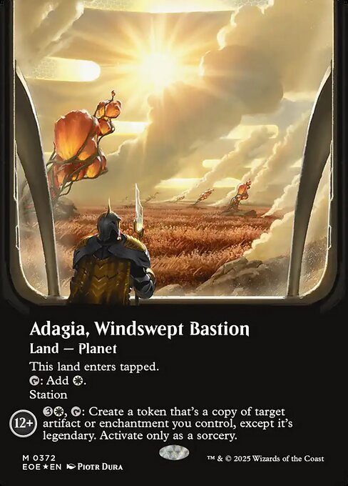 Image of Adagia, Windswept Bastion Galaxy Foil from Edge of Eternities (set EOE)