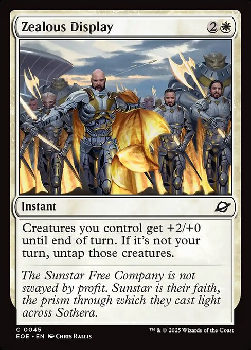 Image of Zealous Display Standard Edition from Edge of Eternities (set EOE)