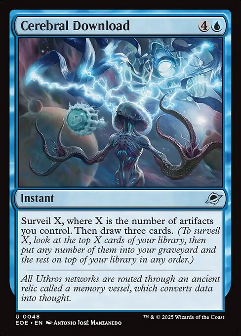 Image of Cerebral Download Foil from Edge of Eternities (set EOE)