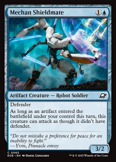 Image of Mechan Shieldmate Foil from Edge of Eternities (set EOE)
