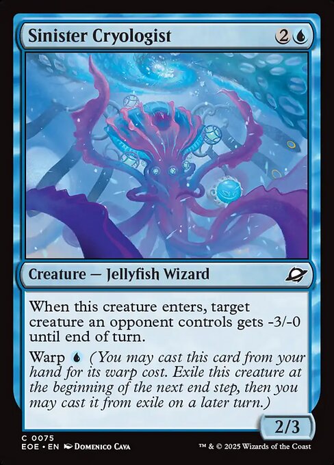 Image of Sinister Cryologist Foil from Edge of Eternities (set EOE)