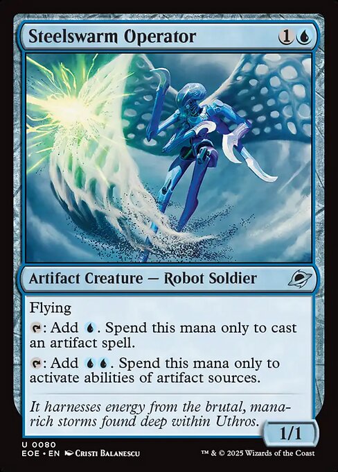 Image of Steelswarm Operator Foil from Edge of Eternities (set EOE)
