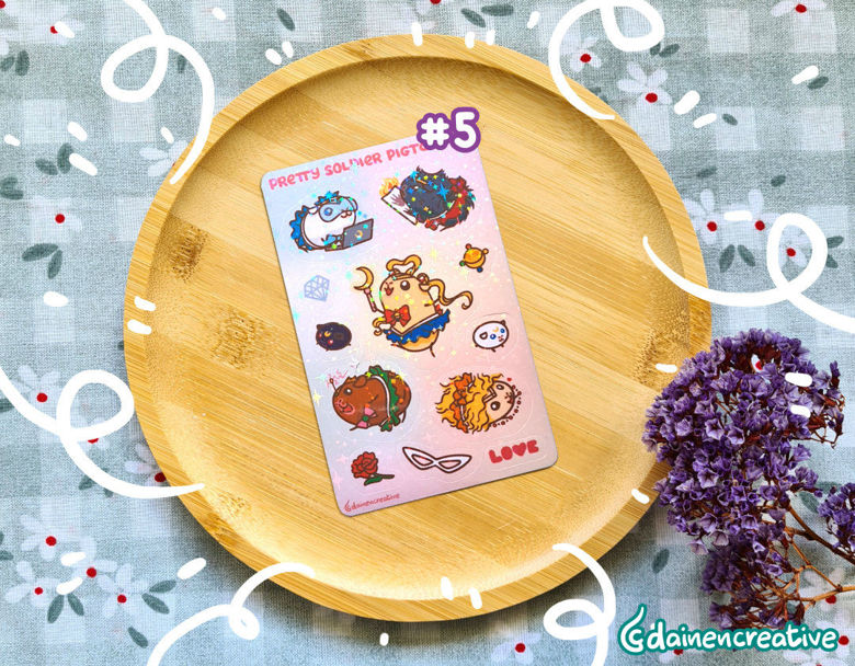 Artist Series -Little Pigtatoes Sticker Sheet - Dainencreative - Pop Culture Larrikin 