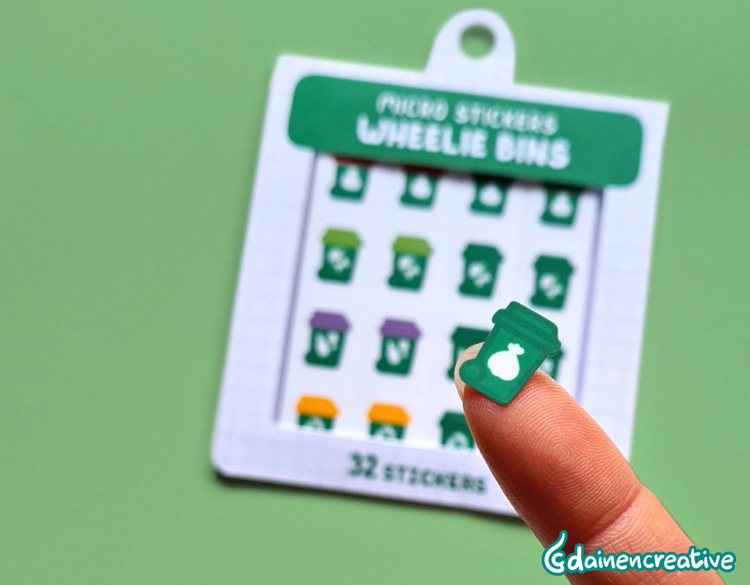 Artist Series - Micro Stickers Wheelie Bins - Dainencreative