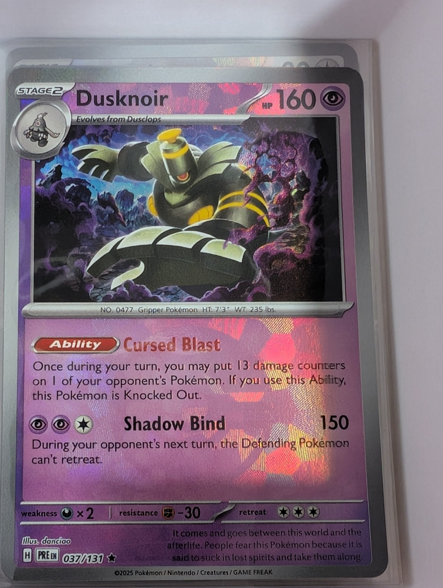 Image of Dusknoir Prismatic Evolutions (PRE) #37