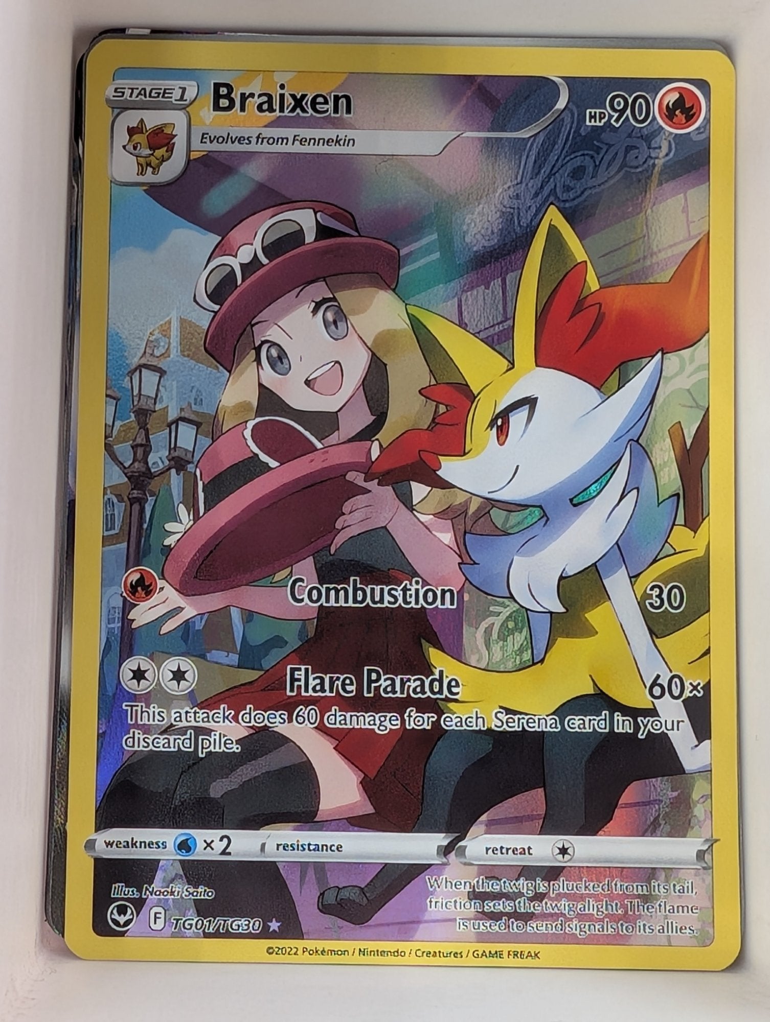 Image of Braixen Silver Tempest (SIT) #TG01