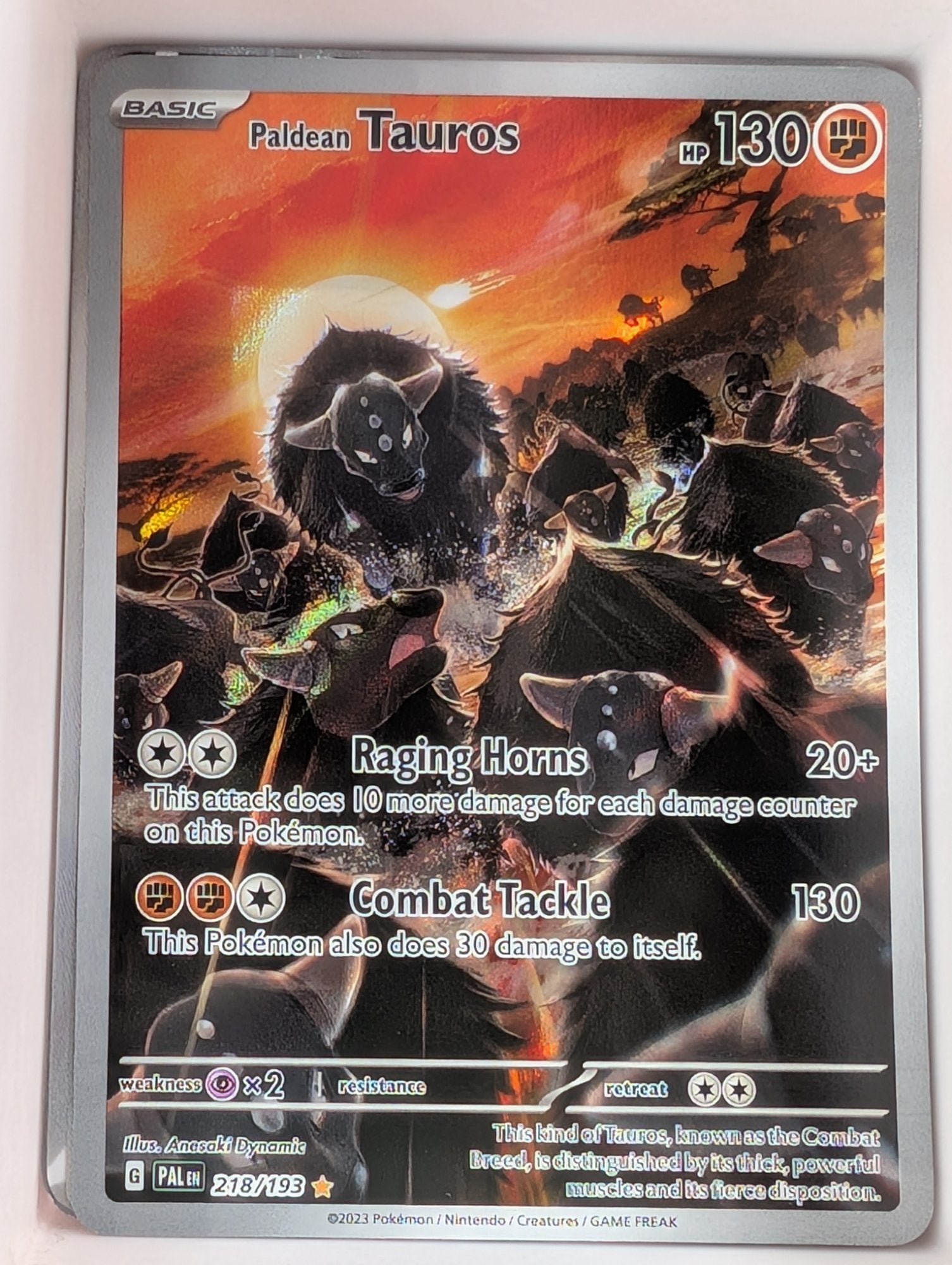 Image of Paldean Tauros Paldea Evolved (PAL) #218