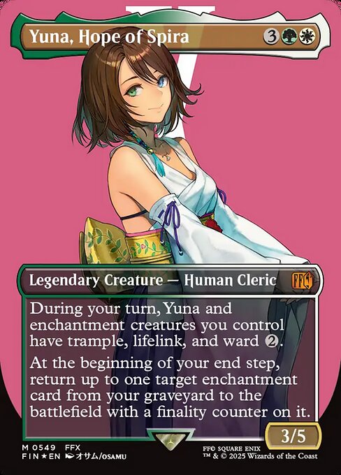 Image of Yuna, Hope of Spira Final Fantasy - 549 -  MTG C-AC - Surge Foil