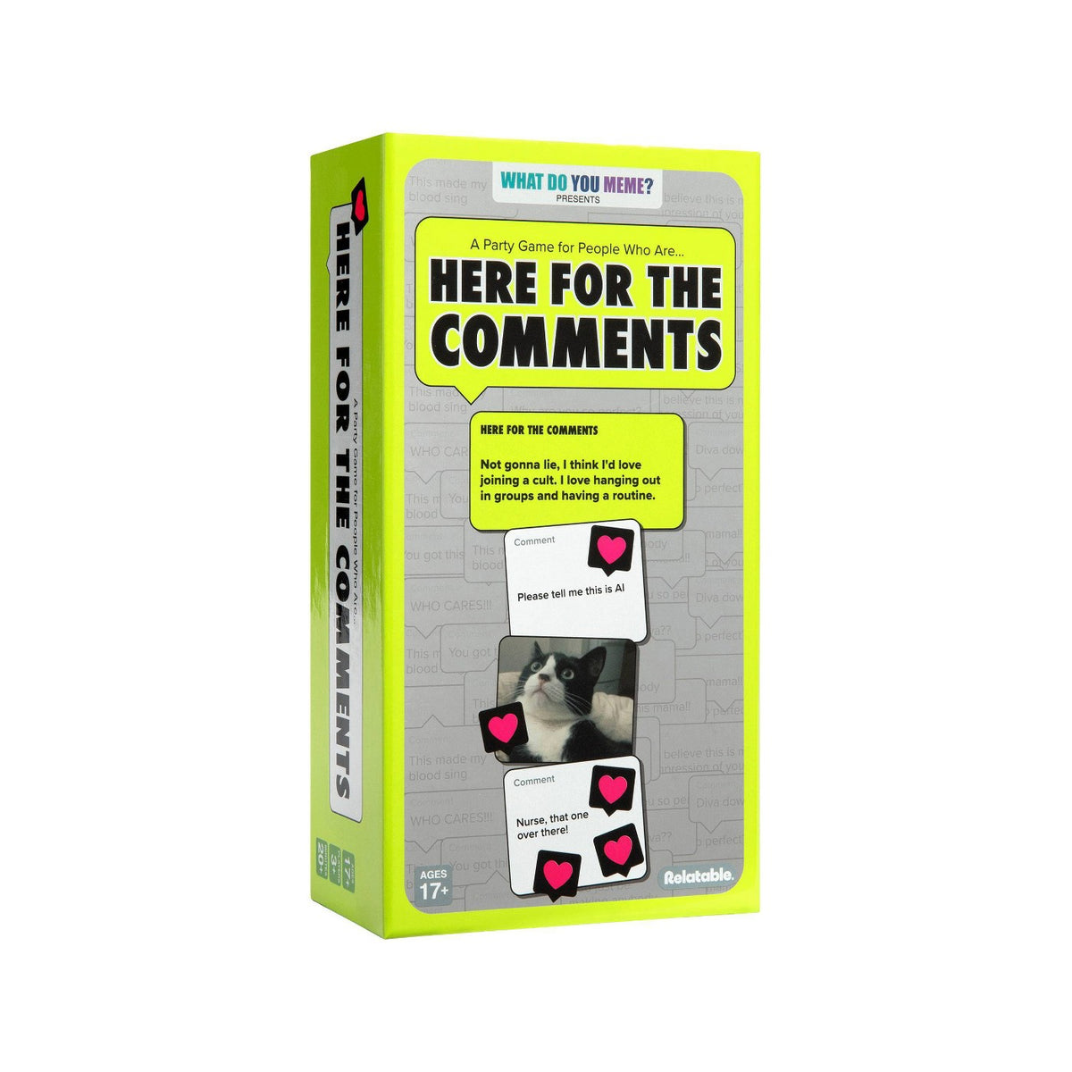 What Do You Meme Here For The Comments game box